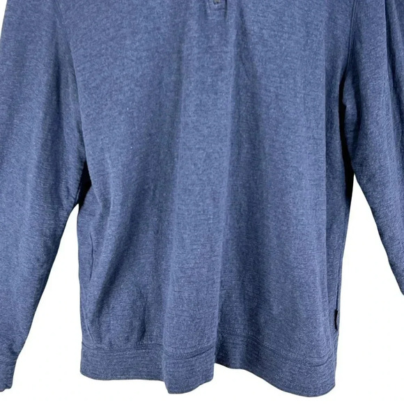 Calvin Klein Jeans Mens XL Blue 1/4 Zip Pullover Sweatshirt Minimalist Dad Wear - Picture 5 of 14